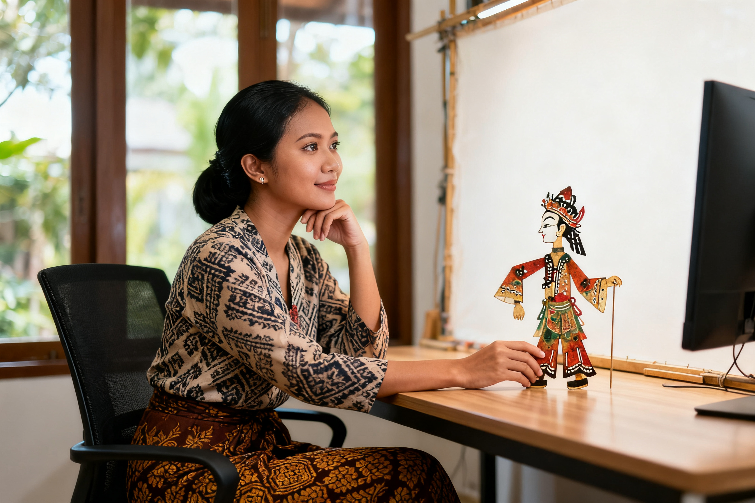 wayang kulit dipelajari oleh seniman wanita dalam upaya pelestarian seni tradisional lokal